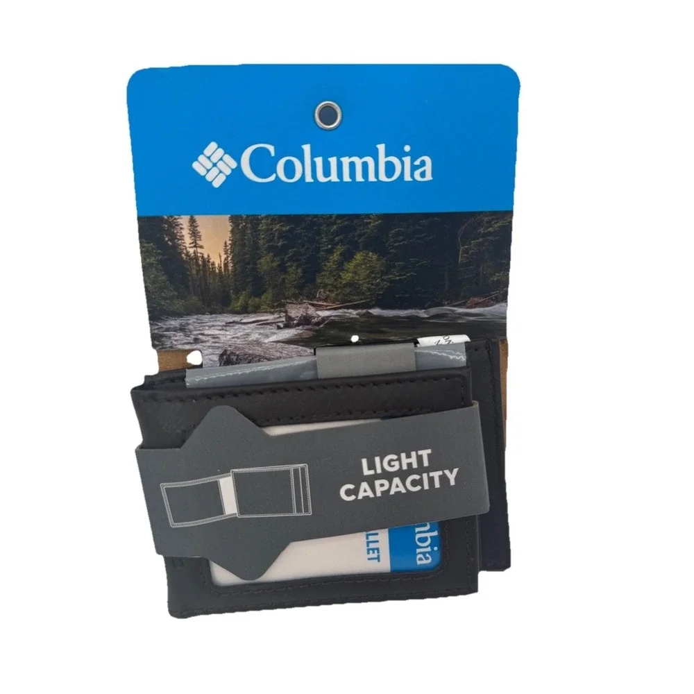 Columbia Light Capacity RIFD Security Magnetic Closure Wallet Card Holder Men's
